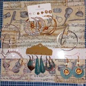 12 Pair Fashion Earring Bundle